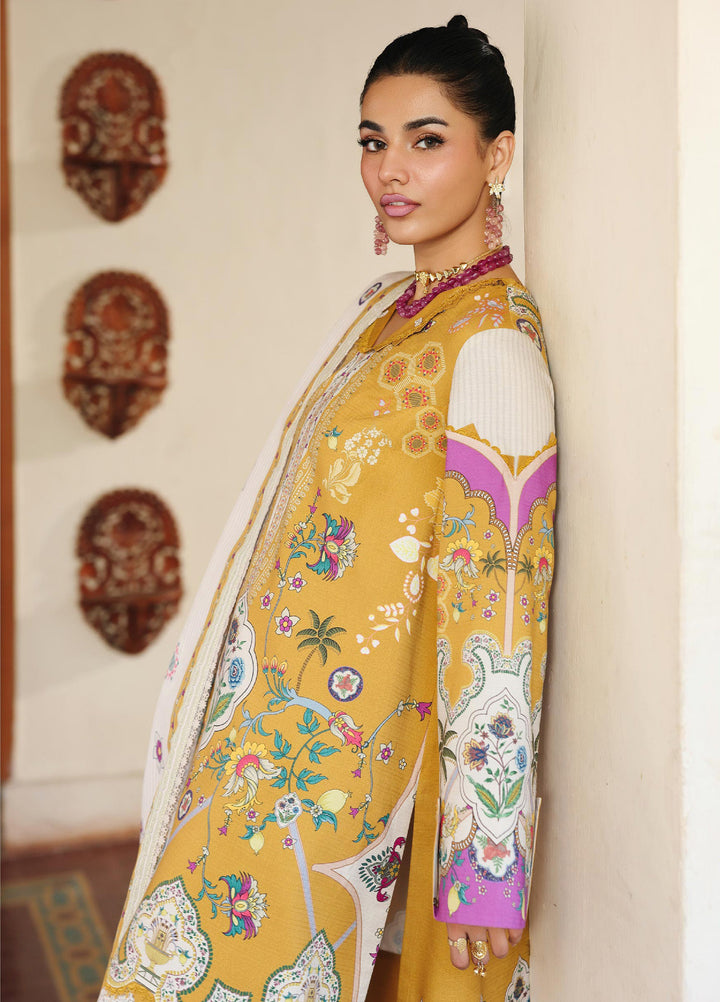 Qprints By Qalamkar Unstitched Linen Printed 3 Piece Suits QLM25PW QW-07 A Celina - Winter Collection