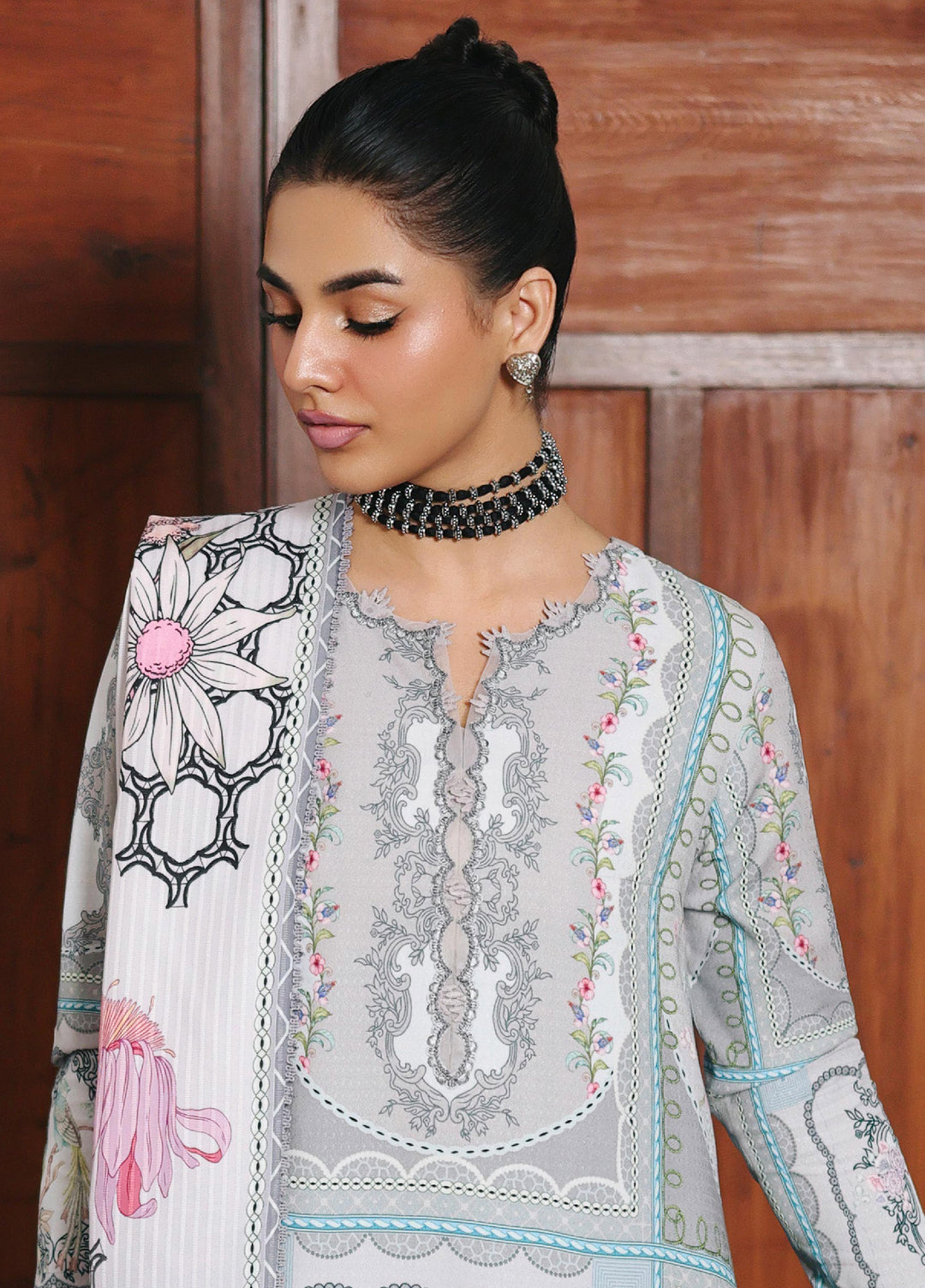 Qprints By Qalamkar Unstitched Linen Printed 3 Piece Suits QLM25PW QW-08 A Marla - Winter Collection