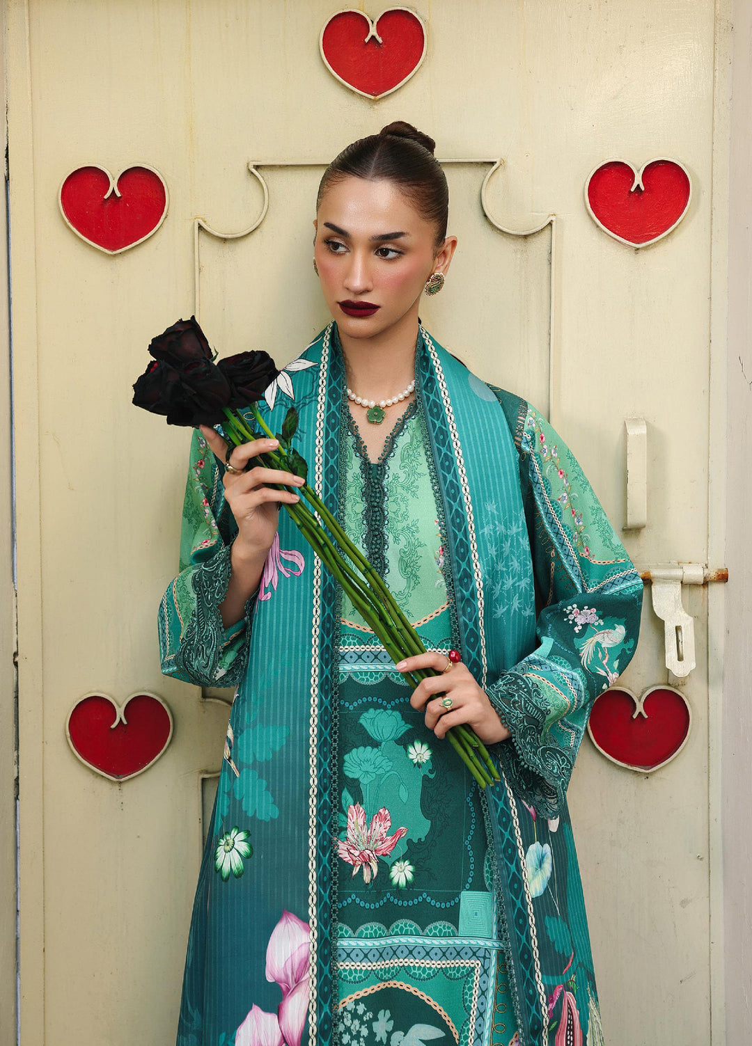 Qprints By Qalamkar Unstitched Linen Printed 3 Piece Suits QLM25PW QW-08 B Anika - Winter Collection