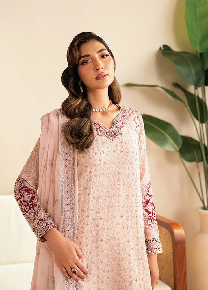 Xenia Formals Unstitched Embroidered Chiffon 3 Piece Suits XE25FU D-06 Tanim - Formal Collection