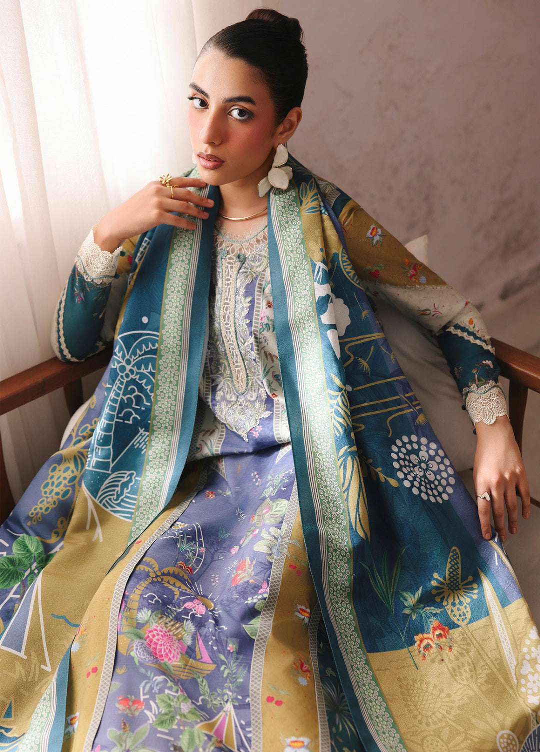 Qprints By Qalamkar Unstitched Linen Printed 3 Piece Suits QLM25PW QW-10 A Alina - Winter Collection
