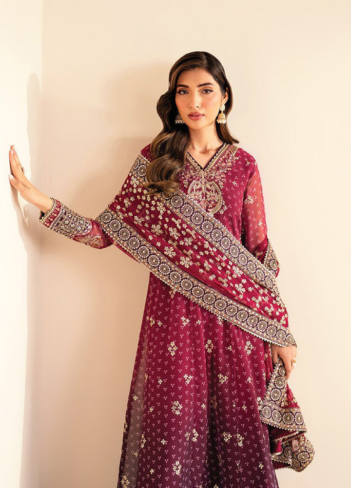 Xenia Formals Unstitched Embroidered Chiffon 3 Piece Suits XE25FU D-01 Nyami - Formal Collection