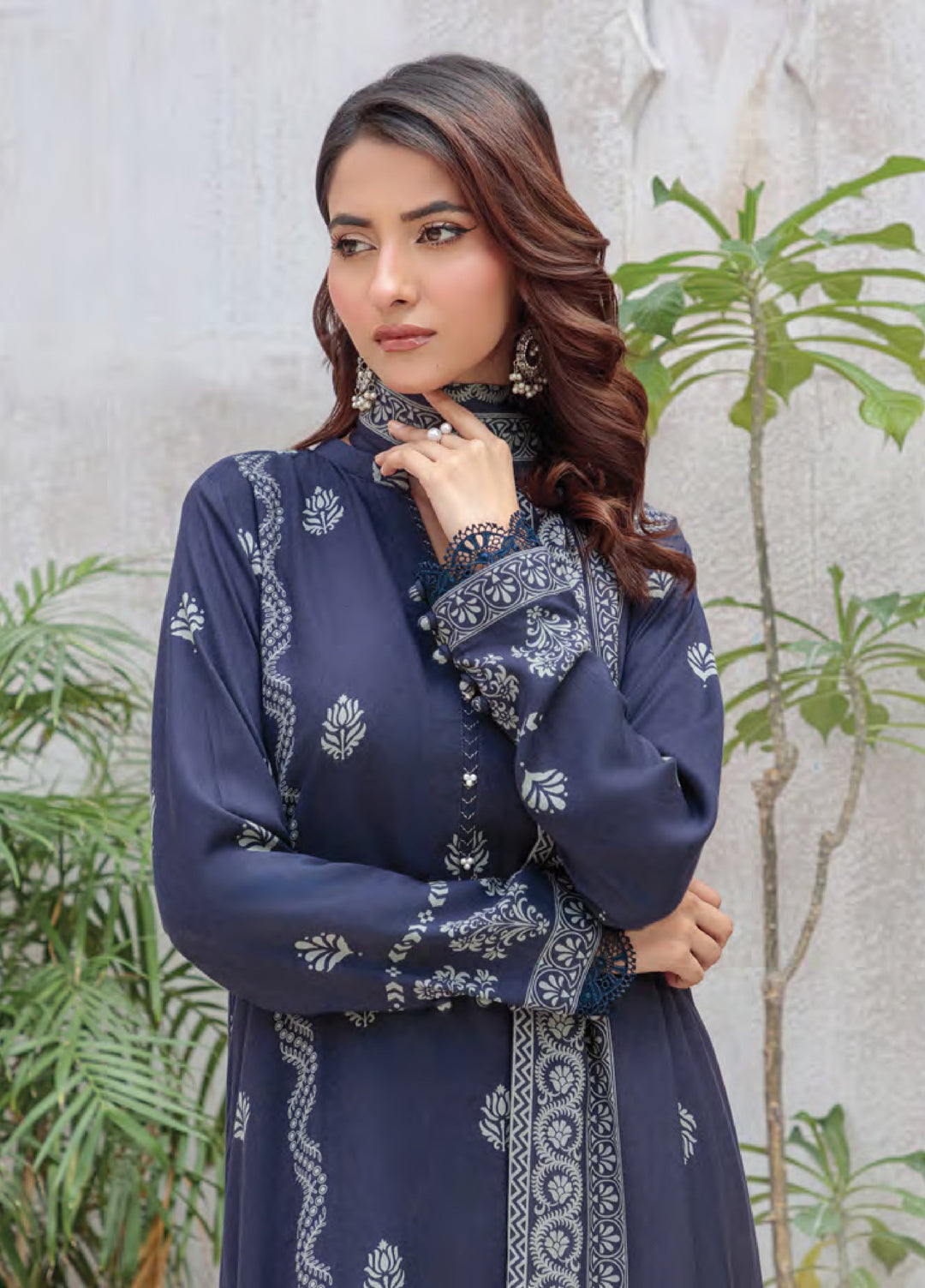 Lakhany Printed Pashmina Suits Unstitched 3 Piece LSM25LP LG-SG-0039-C - Winter Collection