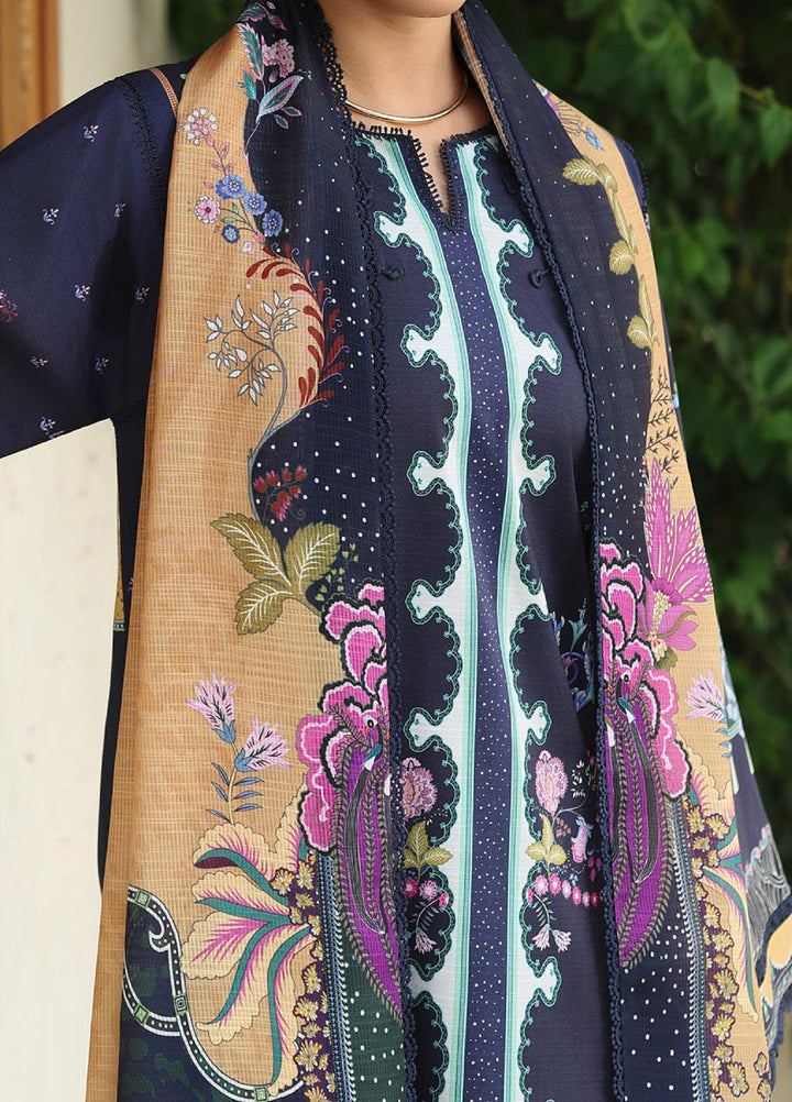 Qprints By Qalamkar Unstitched Linen Printed 3 Piece Suits QLM25PW QW-04 A Allan - Winter Collection