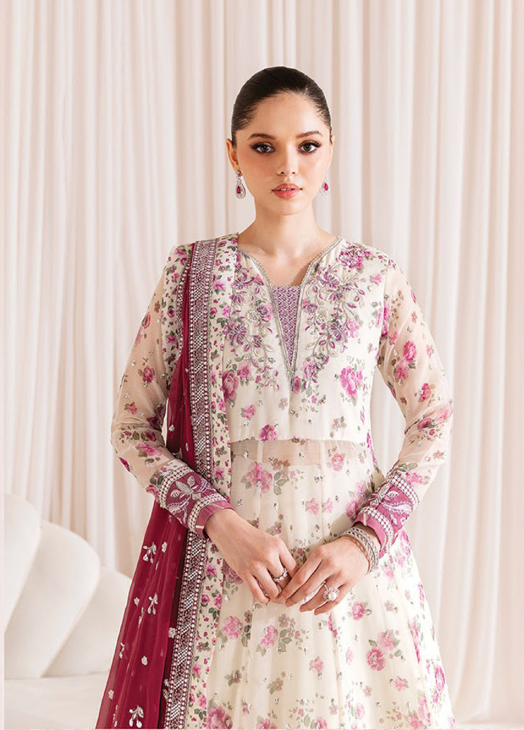 Xenia Formals Unstitched Embroidered Chiffon 3 Piece Suits XE25FU D-02 Dameera - Formal Collection