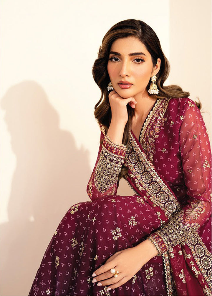 Xenia Formals Unstitched Embroidered Chiffon 3 Piece Suits XE25FU D-01 Nyami - Formal Collection