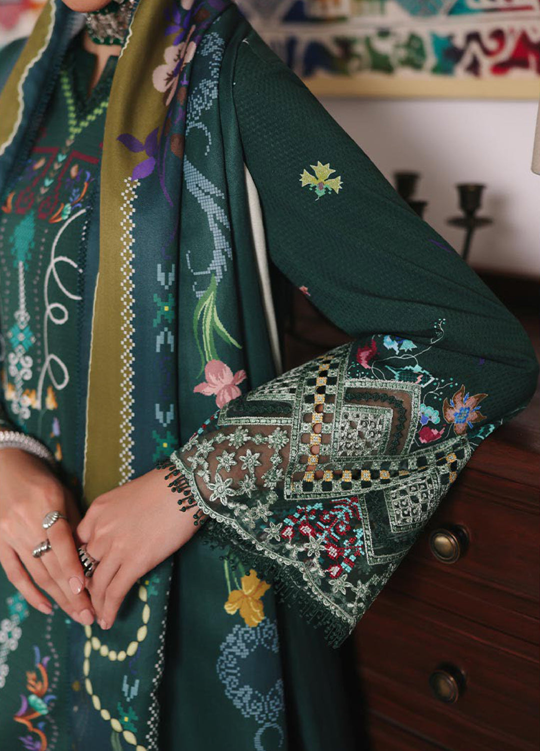 Qprints By Qalamkar Unstitched Linen Printed 3 Piece Suits QLM25PW QW-06 A Karla - Winter Collection