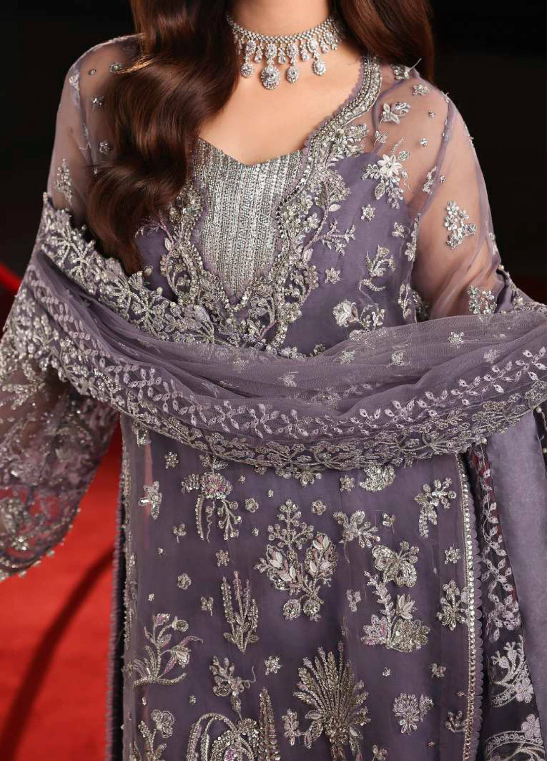 Stardom by Elaf Unstitched Luxury Formals Embroidered Organza 3 Piece Suits  EL25SF D-ESH-04 Muse - Formal Collection
