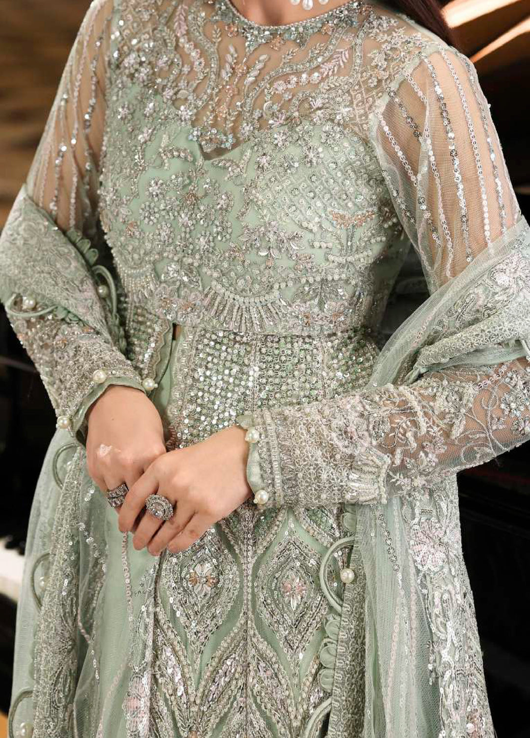 Stardom by Elaf Unstitched Luxury Formals Embroidered Net 3 Piece Suits  EL25SF D-ESH-10 Diana - Formal Collection