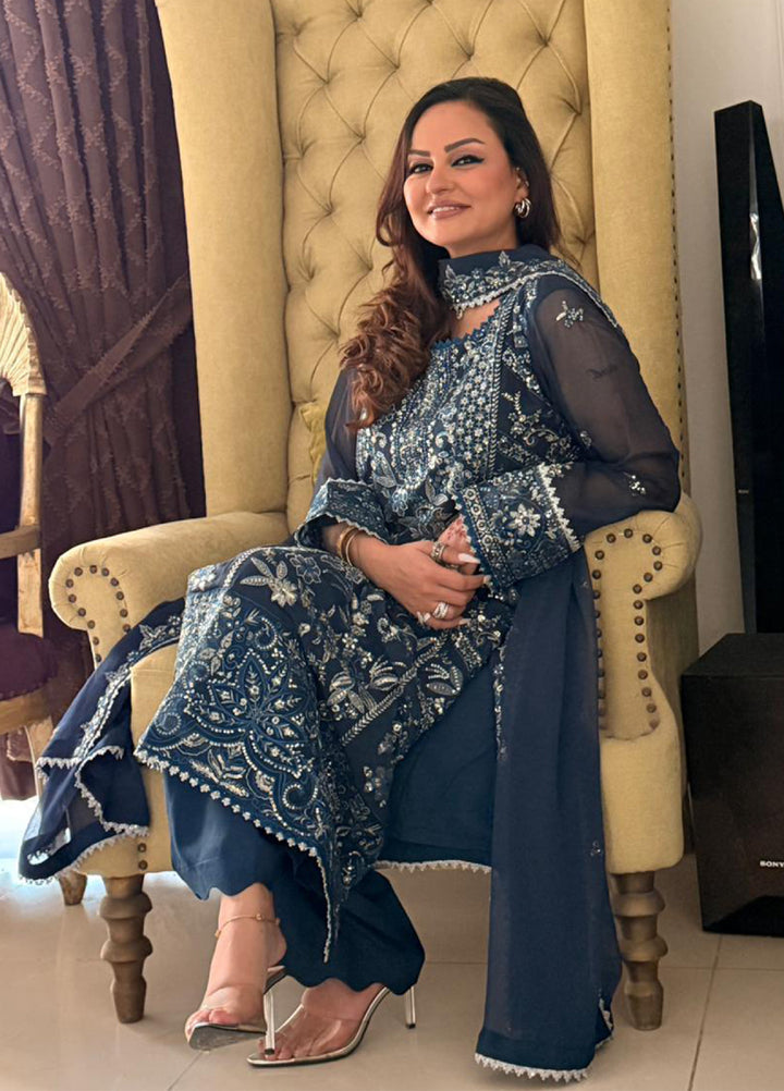 Maison d'or by Sahane RTW Embroidered Chiffon 3 Piece Suit CT 27002P Nael - Festive Collection