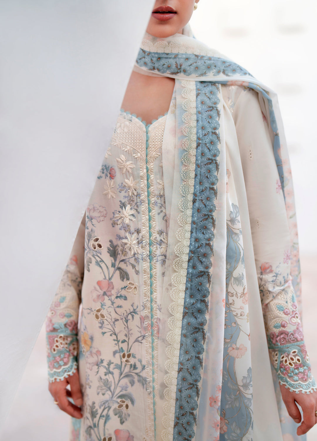 Sunspell by Afrozeh Unstitched Embroidered Lawn 3 Piece Suit AF26USL NURELLE ZWU-0113-3PO - Festive Collection
