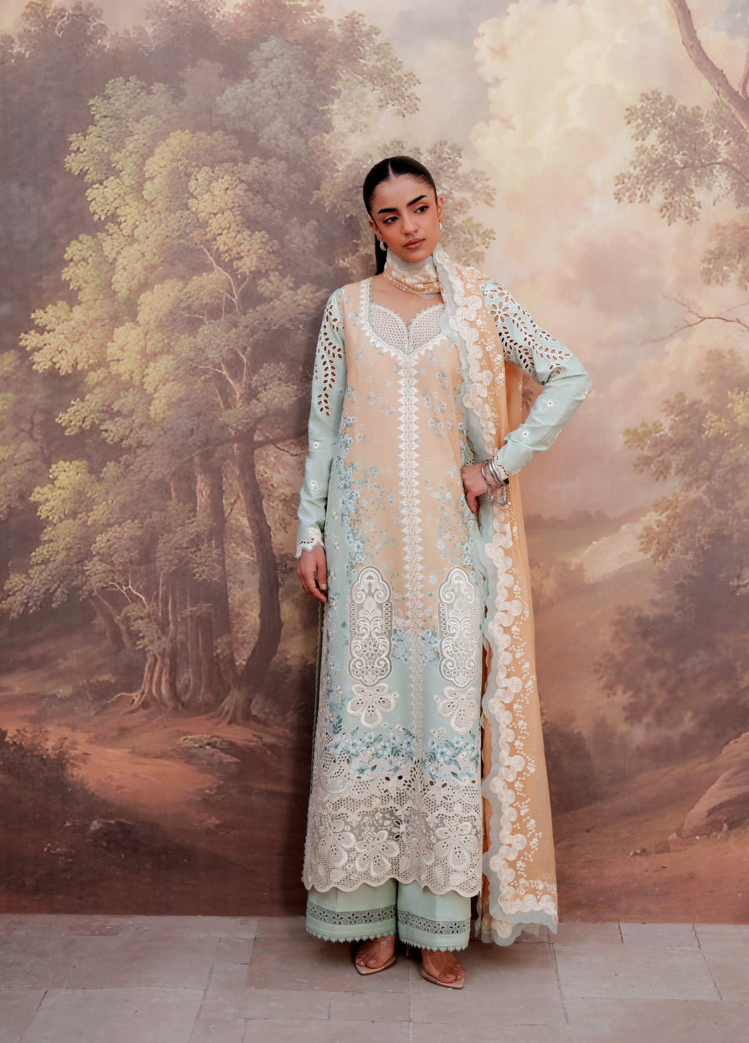 Sunspell by Afrozeh Unstitched Embroidered Lawn 3 Piece Suit AF26USL VELYRA ZWU-0114-3PO - Festive Collection
