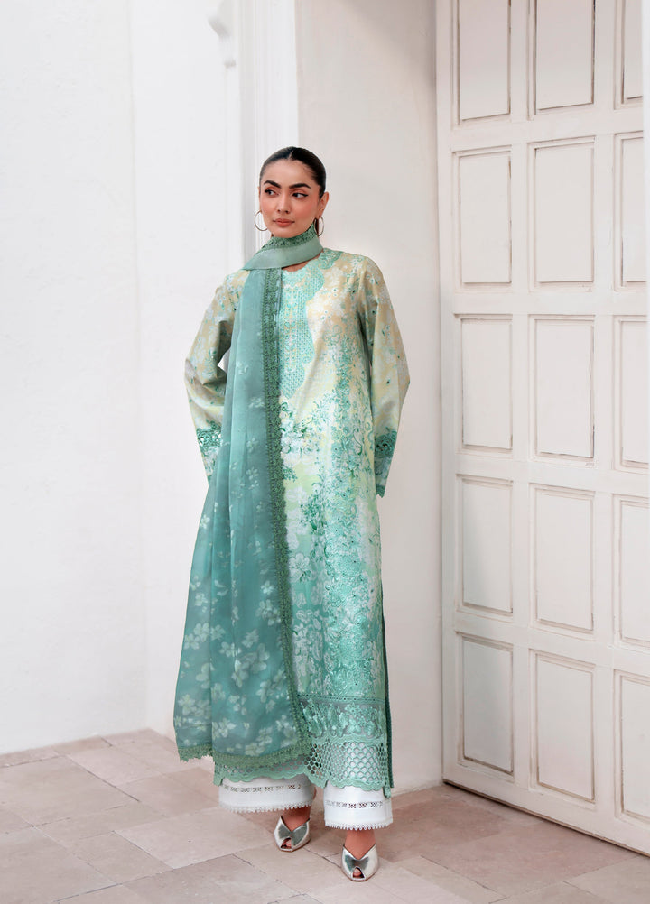 Sunspell by Afrozeh Unstitched Embroidered Lawn 3 Piece Suit AF26USL AURYN ZWU-0116-3PO - Festive Collection
