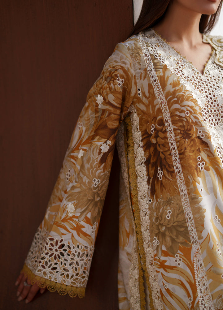 Sunspell by Afrozeh Unstitched Embroidered Lawn 3 Piece Suit AF26USL CALYRA ZWU-0119-3PO - Festive Collection