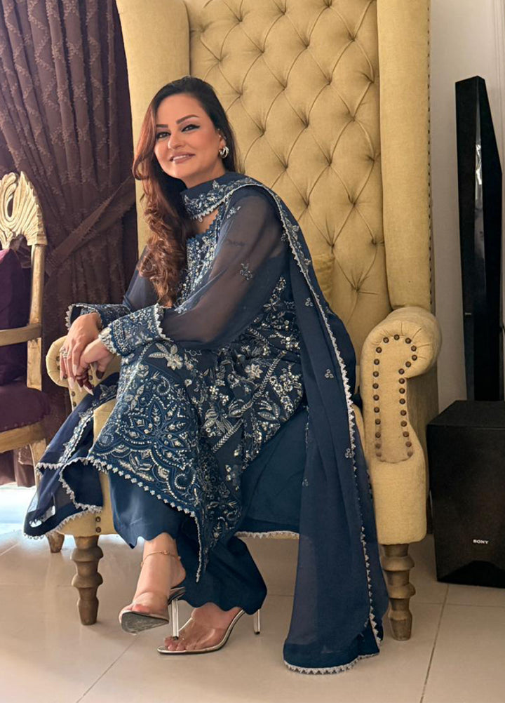 Maison d'or by Sahane RTW Embroidered Chiffon 3 Piece Suit CT 27002P Nael - Festive Collection
