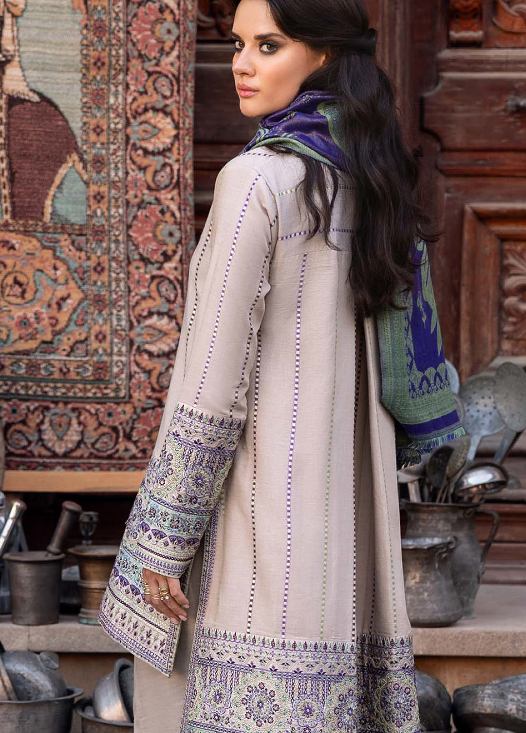 Lueur D Orient by Esmel Unstitched Viscose Suits 3 Piece EML25LW D-04 Liora - Winter Collection