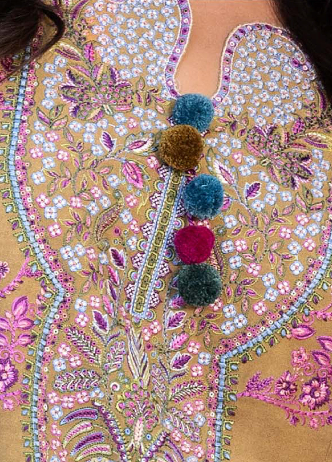 Lueur D Orient by Esmel Unstitched Crepe Suits 3 Piece EML25LW D-08 Aurelis - Winter Collection