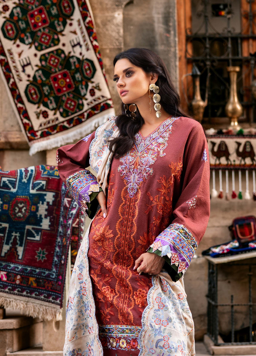 Lueur D Orient by Esmel Unstitched Karandi Suits 3 Piece EML25LW D-10 Eira - Winter Collection