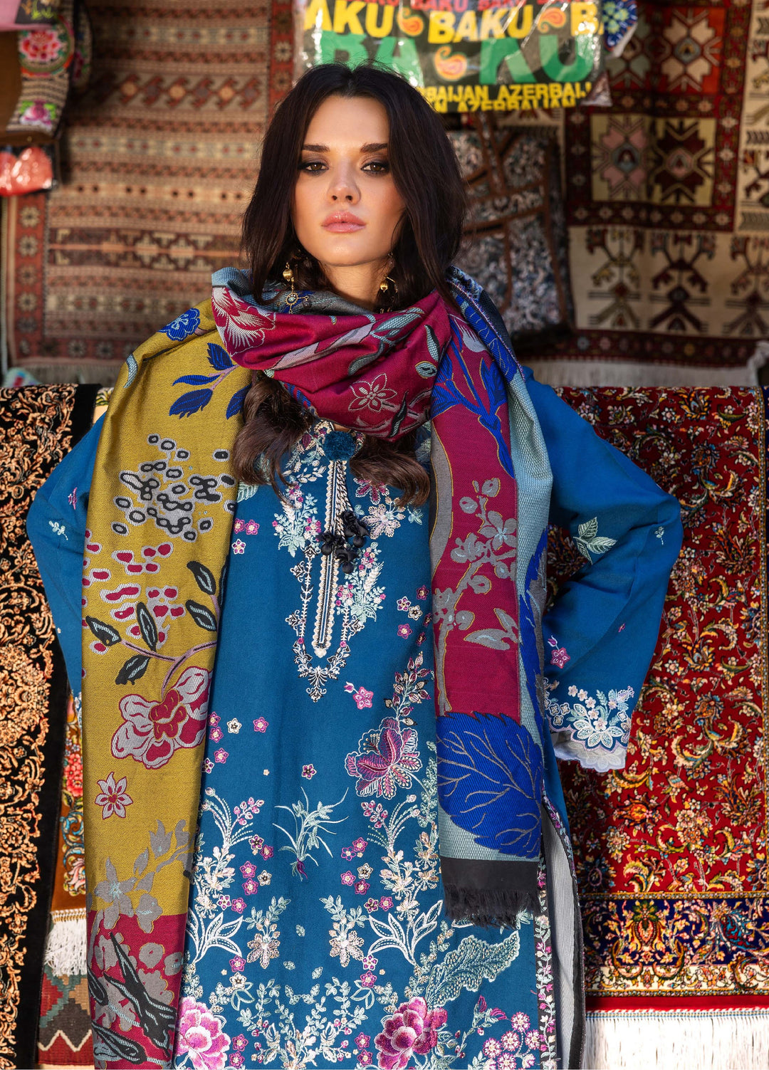 Lueur D Orient by Esmel Unstitched Crepe Suits 3 Piece EML25LW D-07 Veyra - Winter Collection