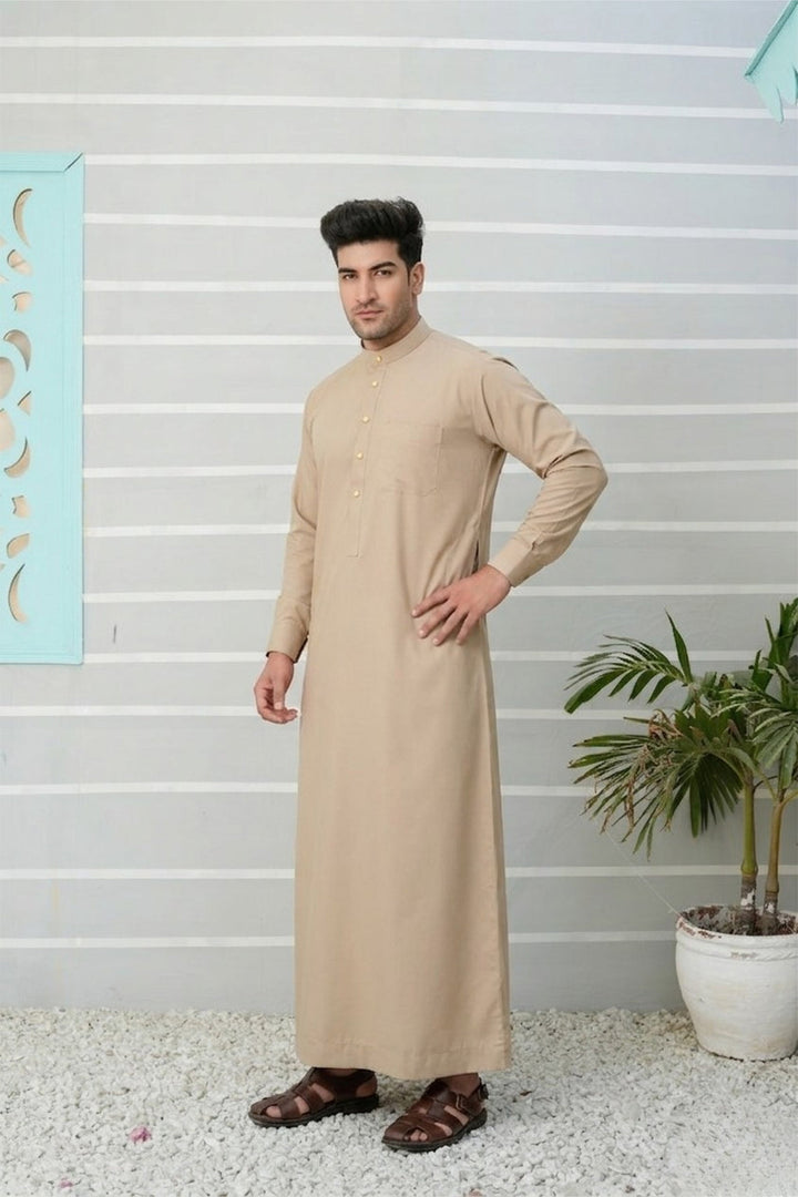 Royal Arabic Jubba by Edge Republic Mens RTW Solids Cotton Viscose 2 Piece Suit JB 027 Festive Collection