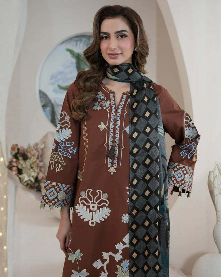 Atiya Irfan Women RTW Embroidered Lawn 3 Piece Suit SL-04 - Summer Collection