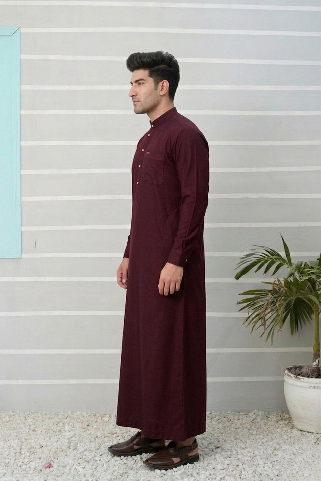 Royal Arabic Jubba by Edge Republic Mens RTW Solids Cotton Viscose 2 Piece Suit JB 023 Festive Collection