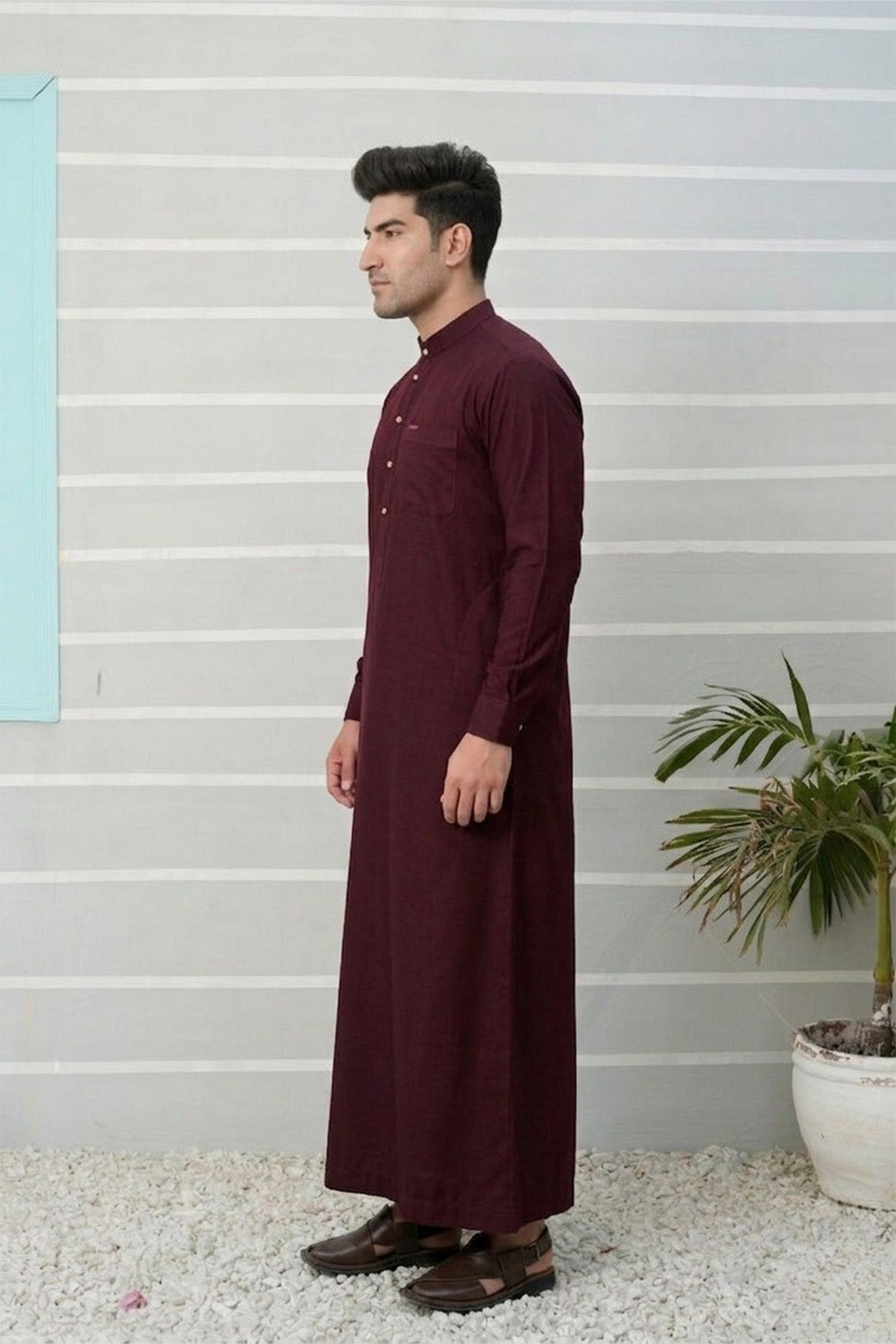 Royal Arabic Jubba by Edge Republic Mens RTW Solids Cotton Viscose 2 Piece Suit JB 023 Festive Collection