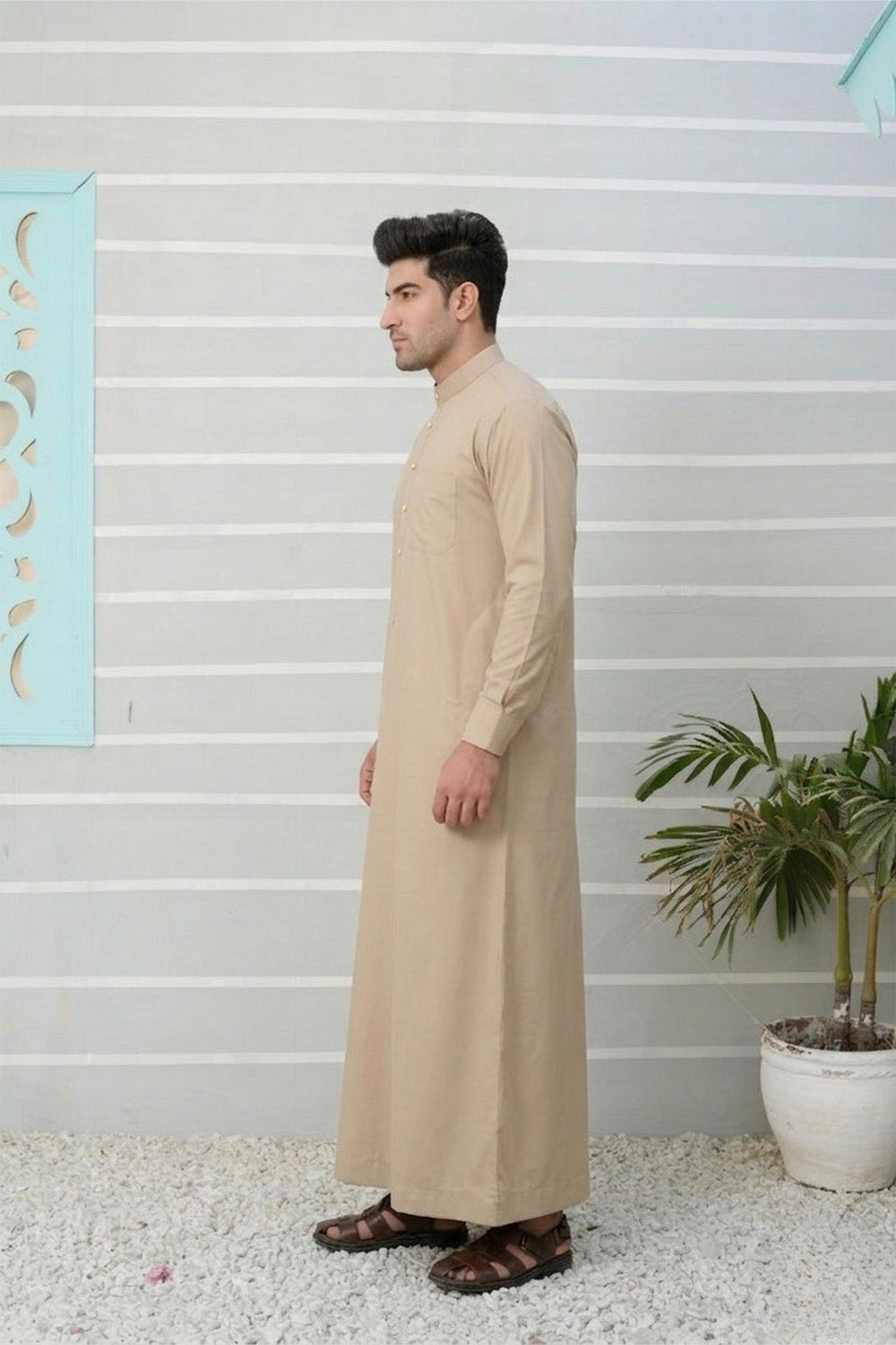 Royal Arabic Jubba by Edge Republic Mens RTW Solids Cotton Viscose 2 Piece Suit JB 027 Festive Collection