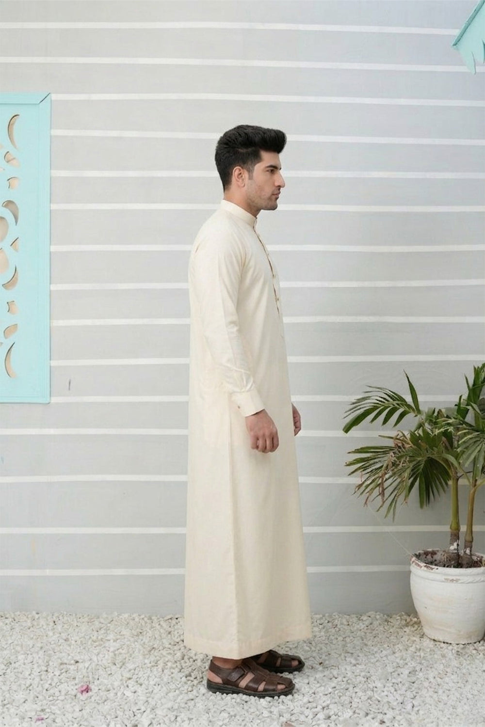 Royal Arabic Jubba by Edge Republic Mens RTW Solids Cotton Viscose 2 Piece Suit JB 029 Festive Collection