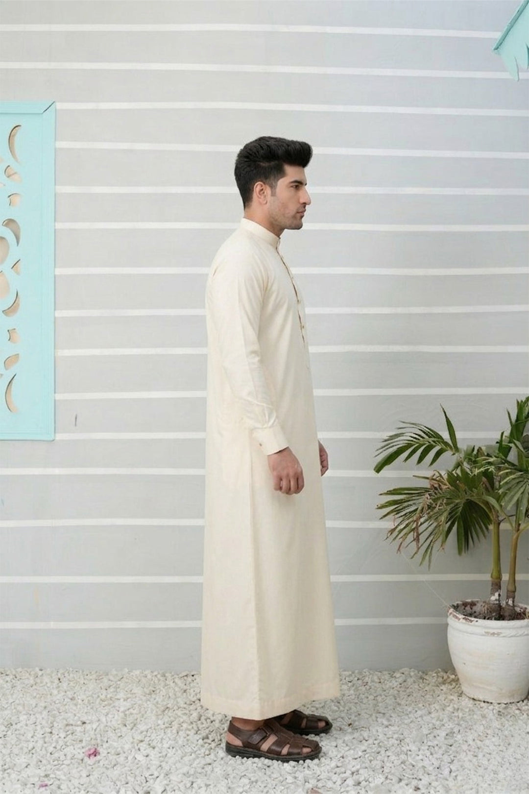 Royal Arabic Jubba by Edge Republic Mens RTW Solids Cotton Viscose 2 Piece Suit JB 029 Festive Collection