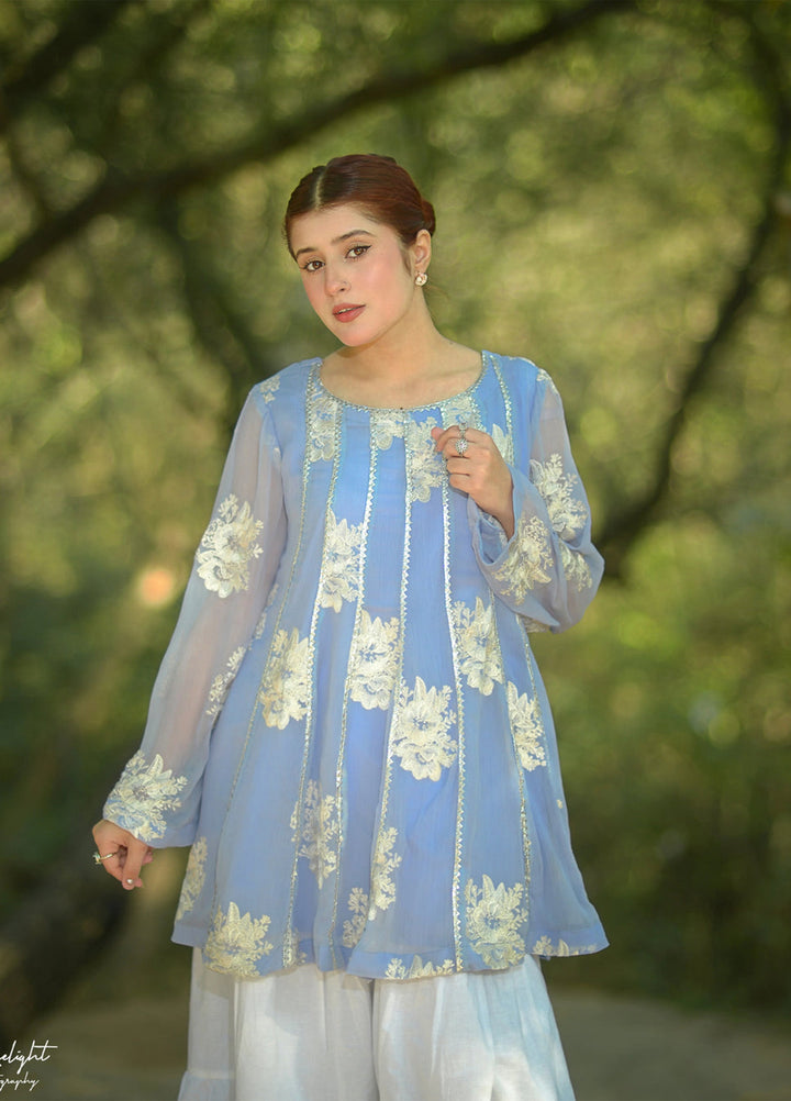 Urban Cut RTW Embroidered Cotton 1 Piece Peplum Top Casual Collection