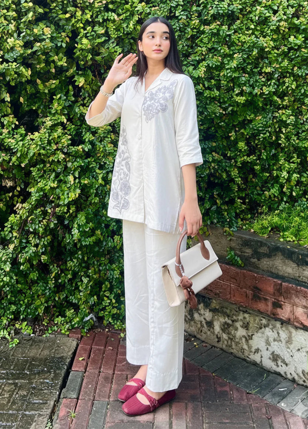 Urban Cut RTW Embroidered Cotton Co-Ord Sets Suit C-16 - Casual Collection
