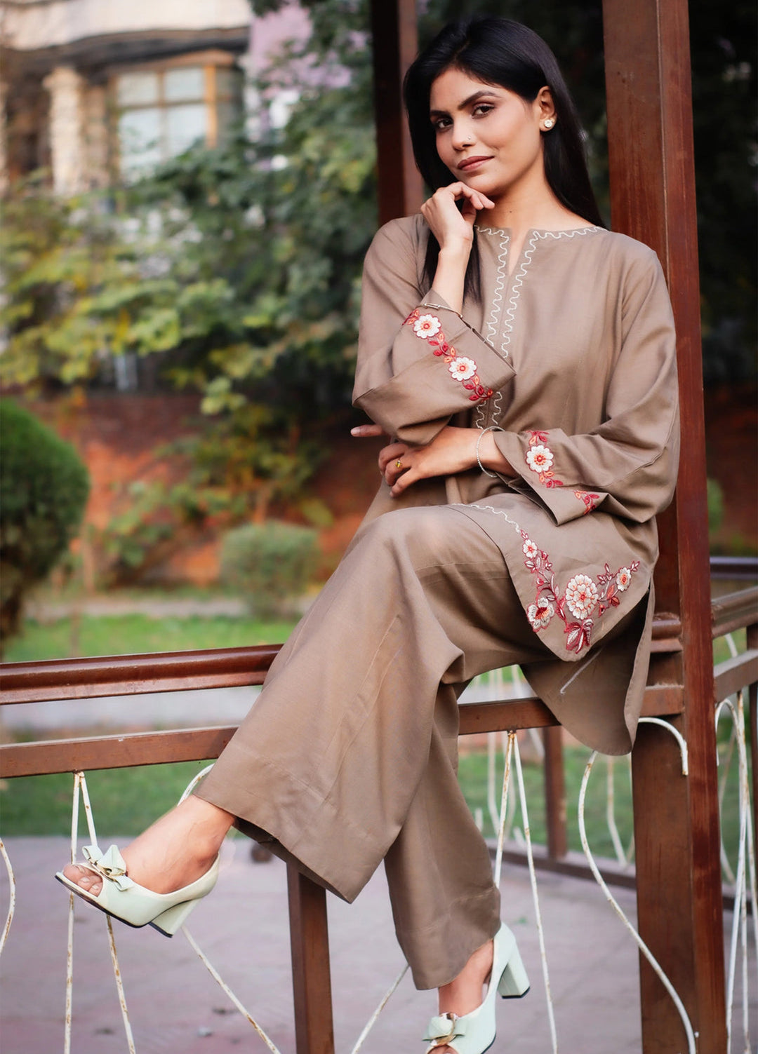 Urban Cut RTW Embroidered Cotton Co-Ord Sets Suit C-33 - Casual Collection