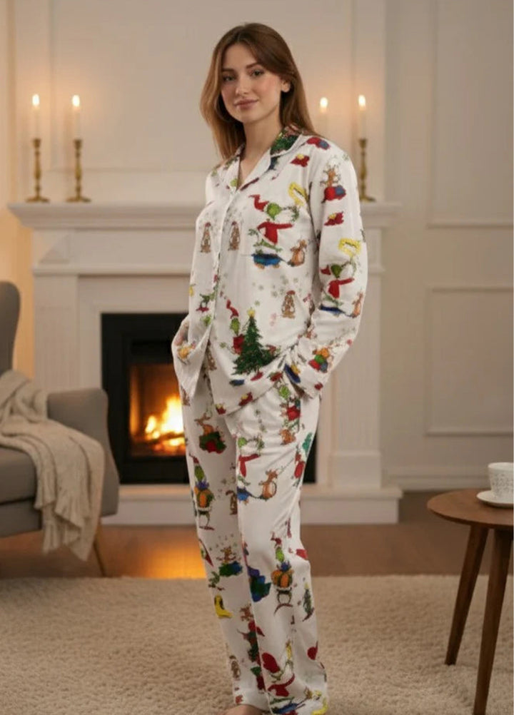 Urban Cut RTW Printed Fleece Co-Ord Sets Suit C-7 - Casual Collection