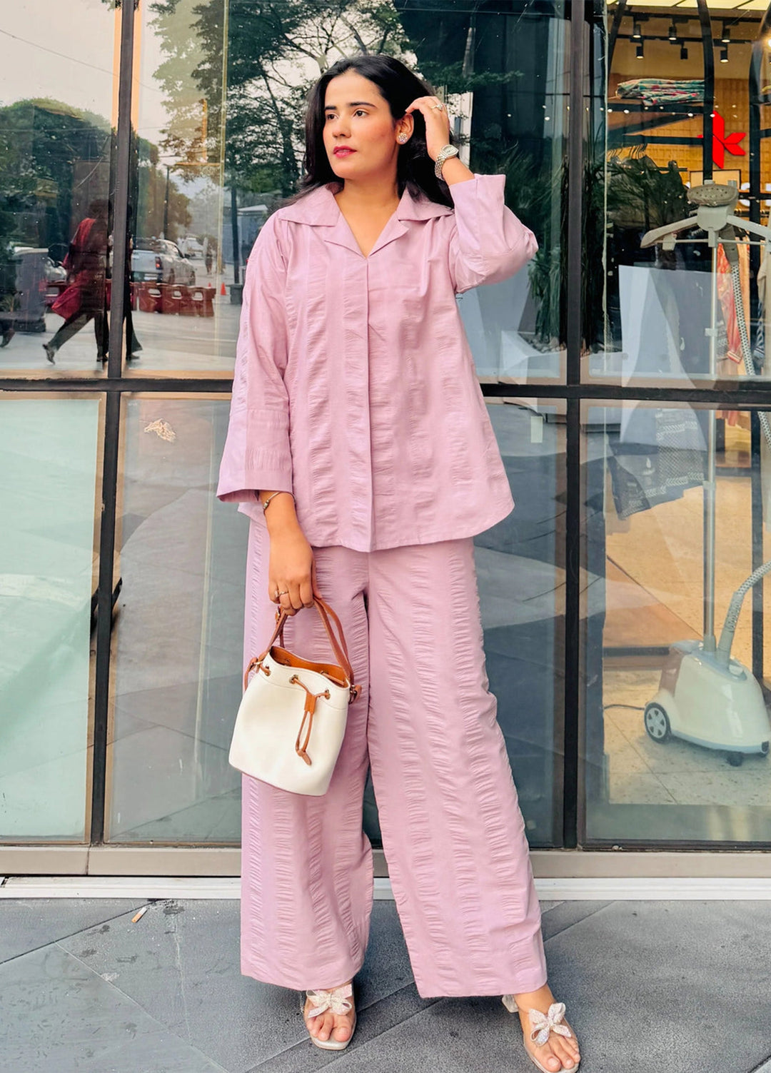 Urban Cut RTW Solids Cotton Co-Ord Sets Suit C-24 - Casual Collection