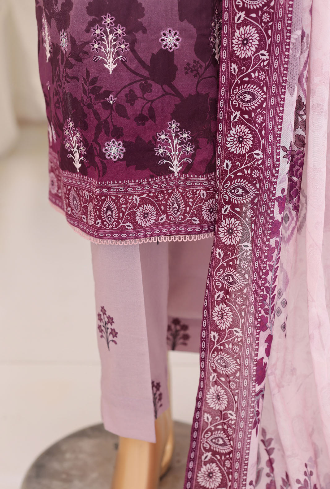 Virsa by HZ Textiles Unstitched Embroidered Lawn 3 Piece Suit VEC-1165 - Casual Collection