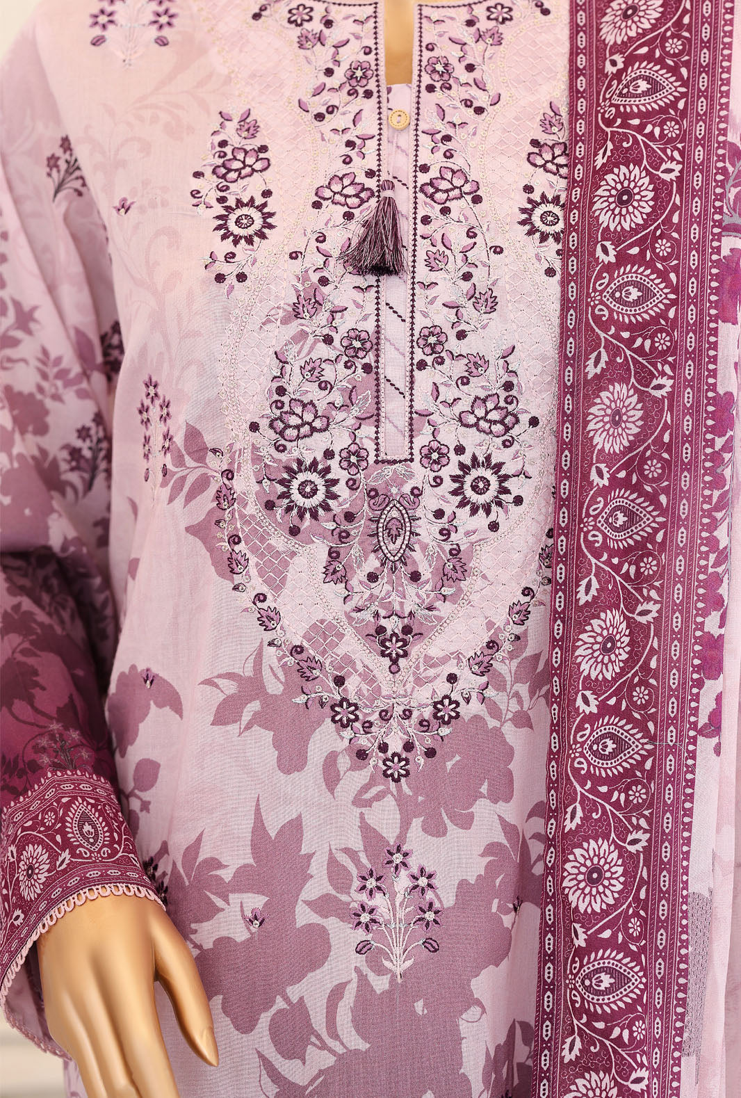 Virsa by HZ Textiles Unstitched Embroidered Lawn 3 Piece Suit VEC-1165 - Casual Collection