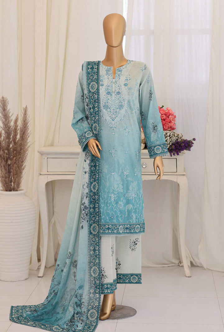 Virsa by HZ Textiles Unstitched Embroidered Lawn 3 Piece Suit VEC-1166 - Casual Collection