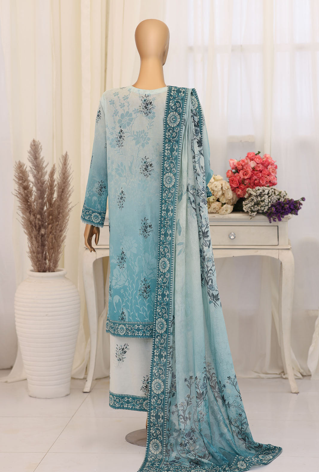 Virsa by HZ Textiles Unstitched Embroidered Lawn 3 Piece Suit VEC-1166 - Casual Collection