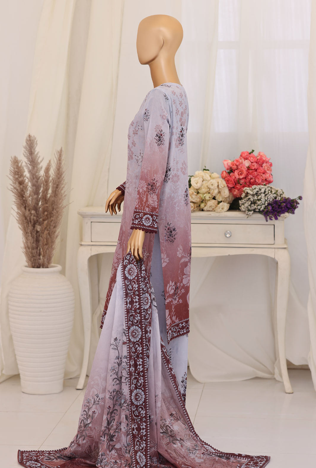 Virsa by HZ Textiles Unstitched Embroidered Lawn 3 Piece Suit VEC-1167 - Casual Collection