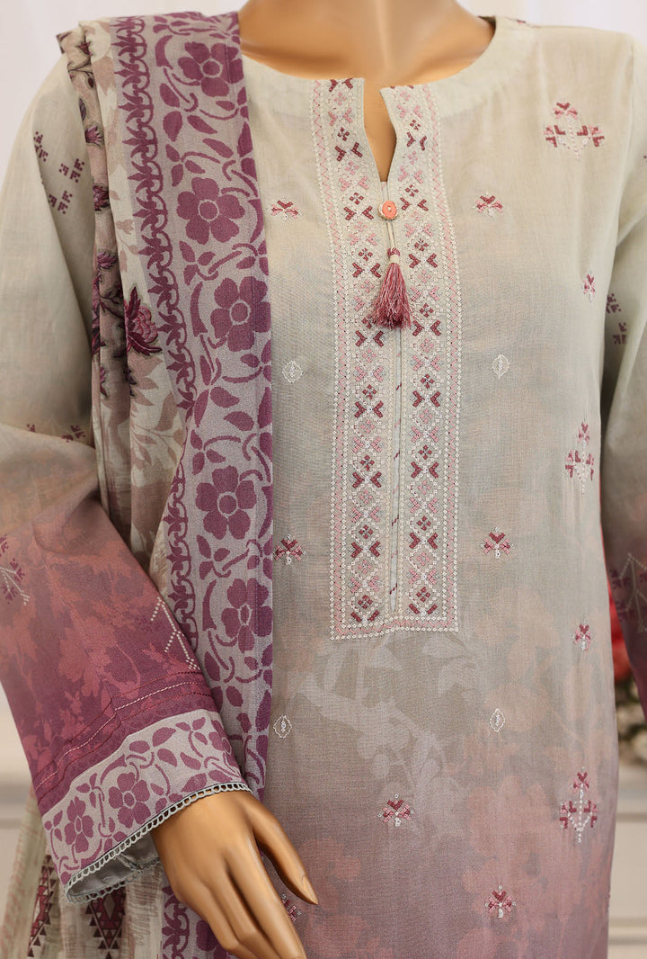 Virsa by HZ Textiles Unstitched Embroidered Lawn 3 Piece Suit VEC-1168 - Casual Collection