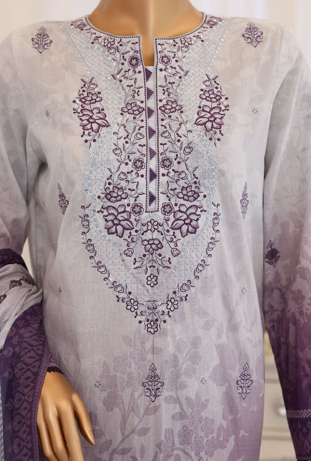 Virsa by HZ Textiles Unstitched Embroidered Lawn 3 Piece Suit VEC-1208 - Casual Collection