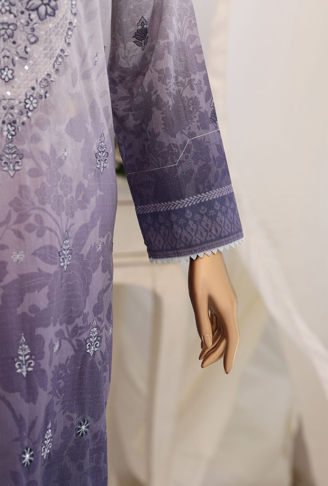 Virsa by HZ Textiles Unstitched Embroidered Lawn 3 Piece Suit VEC-1209 - Casual Collection