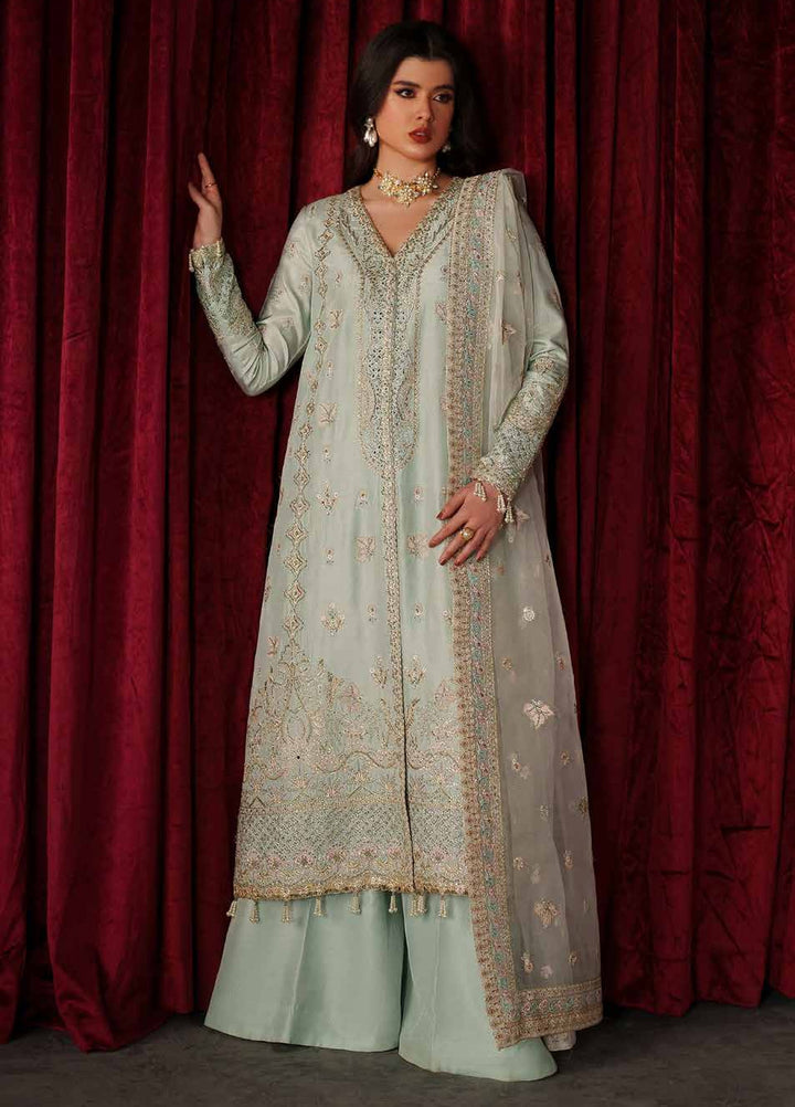 Verve Silk Edit by Emaan Adeel Unstitched Embroidered Raw Silk 3 Piece Suit EA26UVF Venezia - Festive Collection