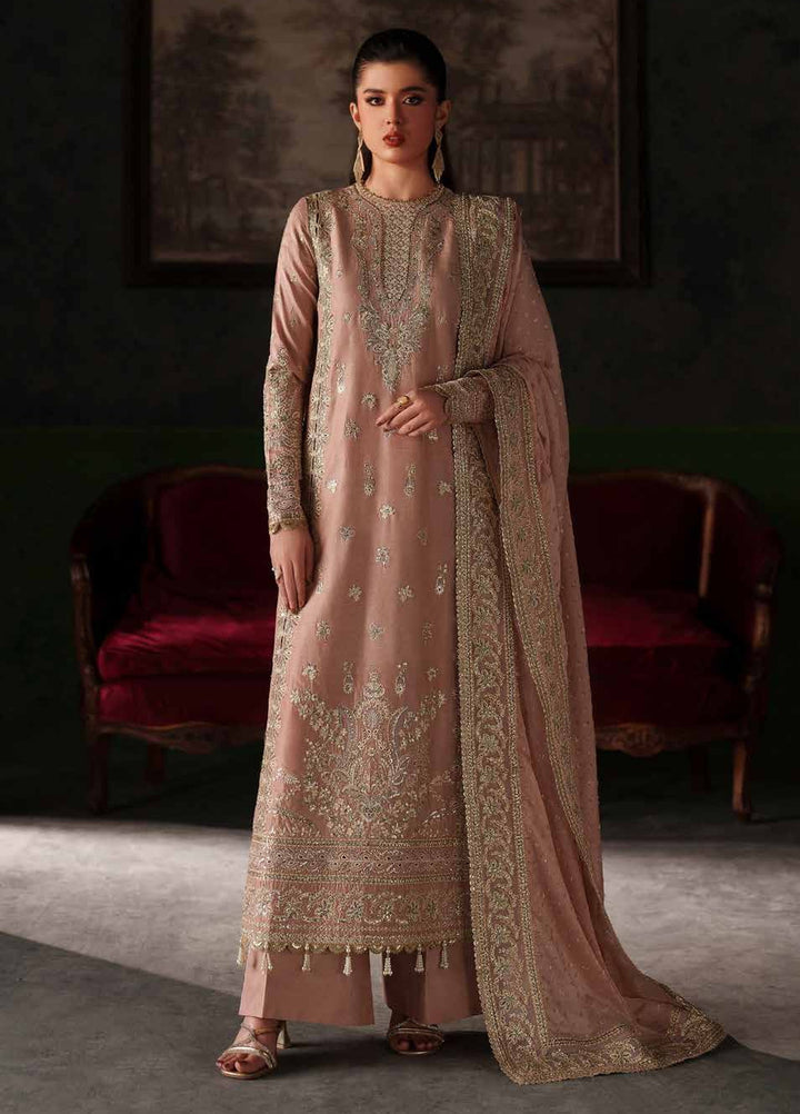 Verve Silk Edit by Emaan Adeel Unstitched Embroidered Raw Silk 3 Piece Suit EA26UVF Vesper - Festive Collection