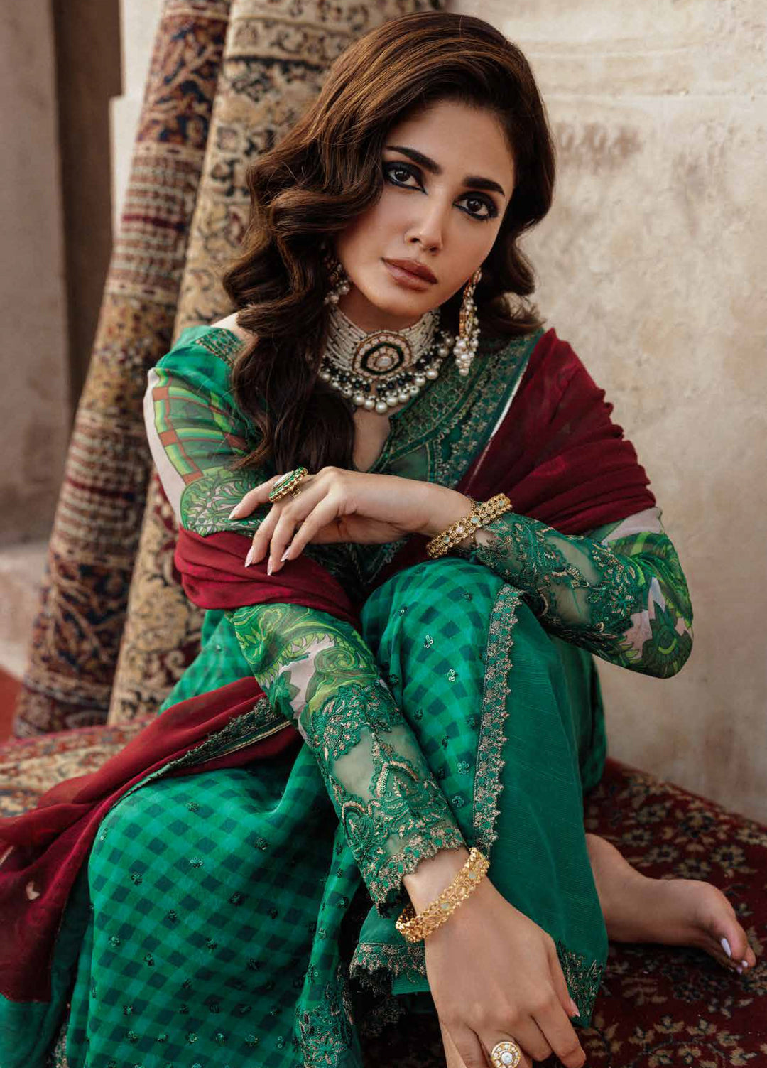 Vasal by Charizma Embroidered Chiffon Suits Unstitched 3 Piece CRZ25VW VSL25-35 - Formals