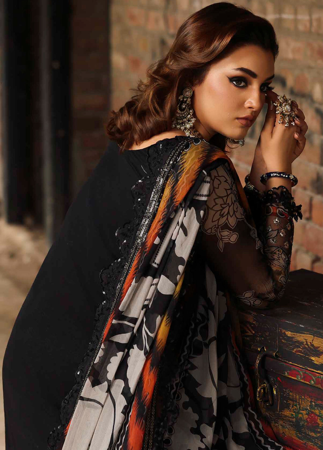 Vasal by Charizma Embroidered Chiffon Suits Unstitched 3 Piece CRZ25VW VSL25-36 - Formals