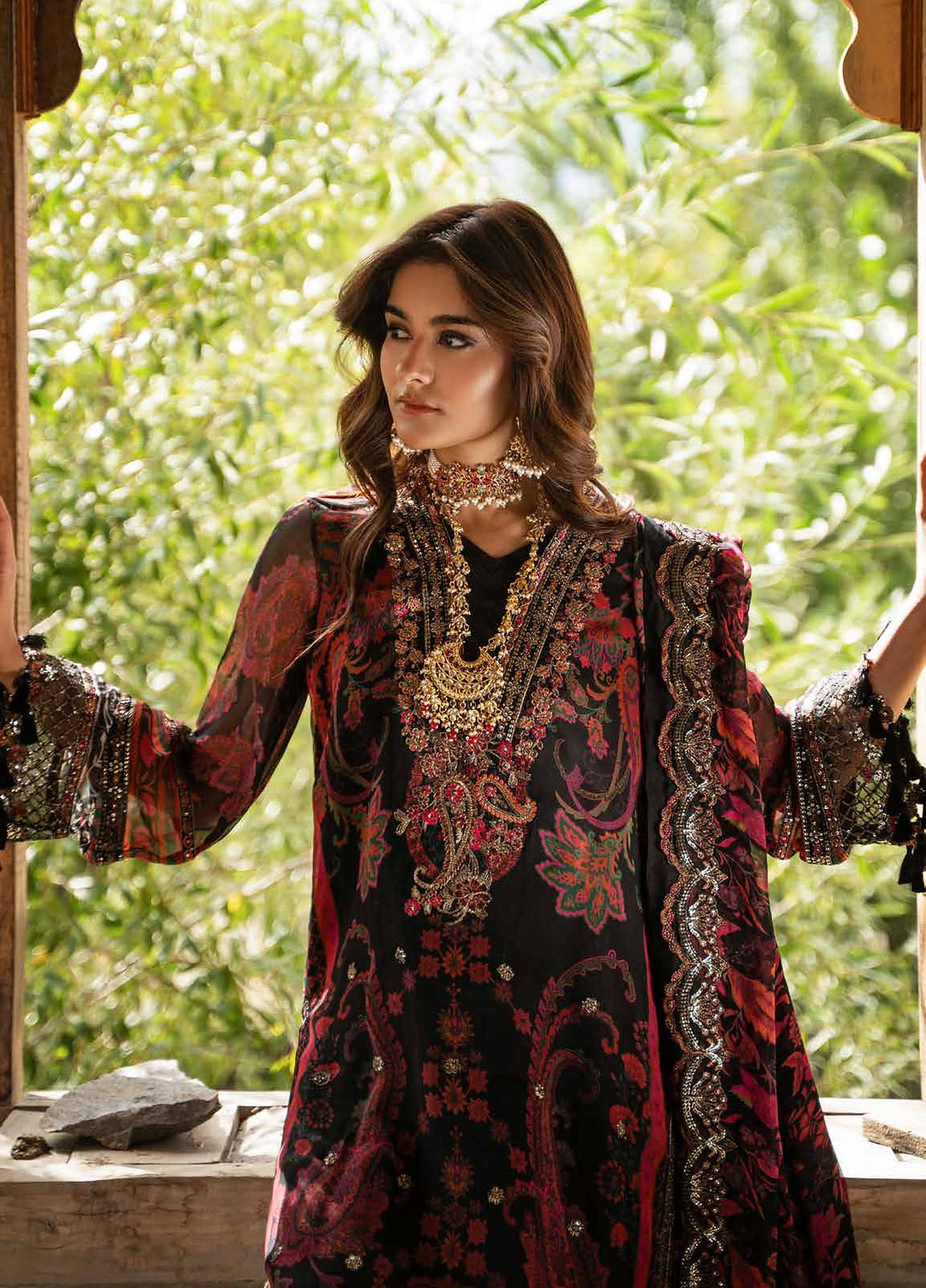 Vasal by Charizma Unstitched Embroidered Chiffon 4 Piece Suit CHR26UVC VSLW6-16 - Festive Collection