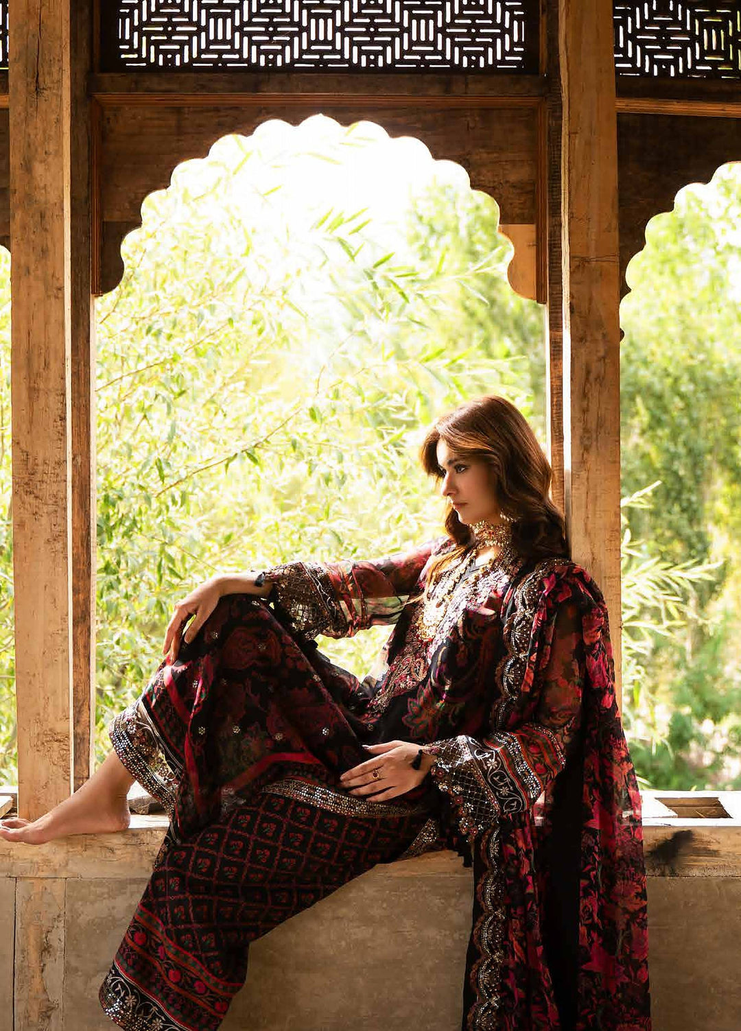 Vasal by Charizma Unstitched Embroidered Chiffon 4 Piece Suit CHR26UVC VSLW6-16 - Festive Collection