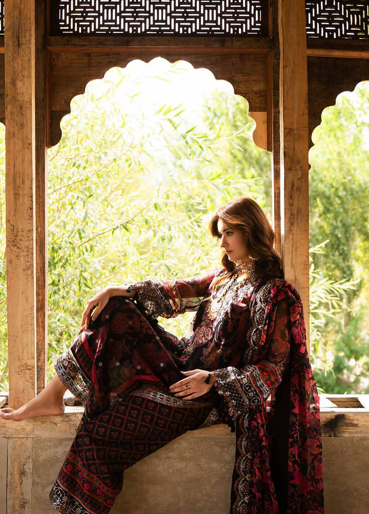 Vasal by Charizma Unstitched Embroidered Chiffon 4 Piece Suit CHR26UVC VSLW6-16 - Festive Collection